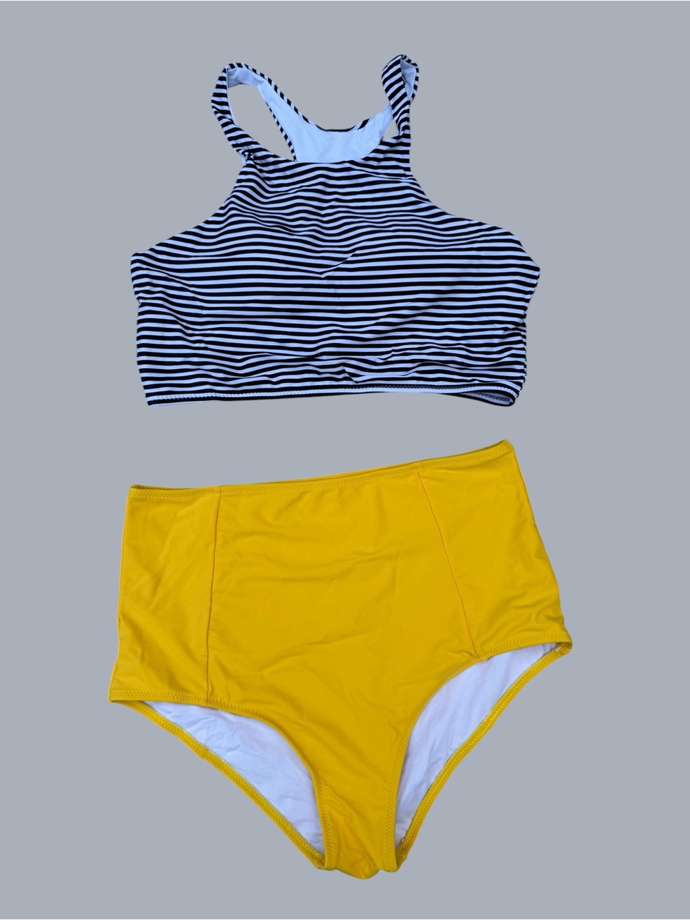 Women's Two Piece High Waisted Swimsuit *FLAWED* Size XL #260143